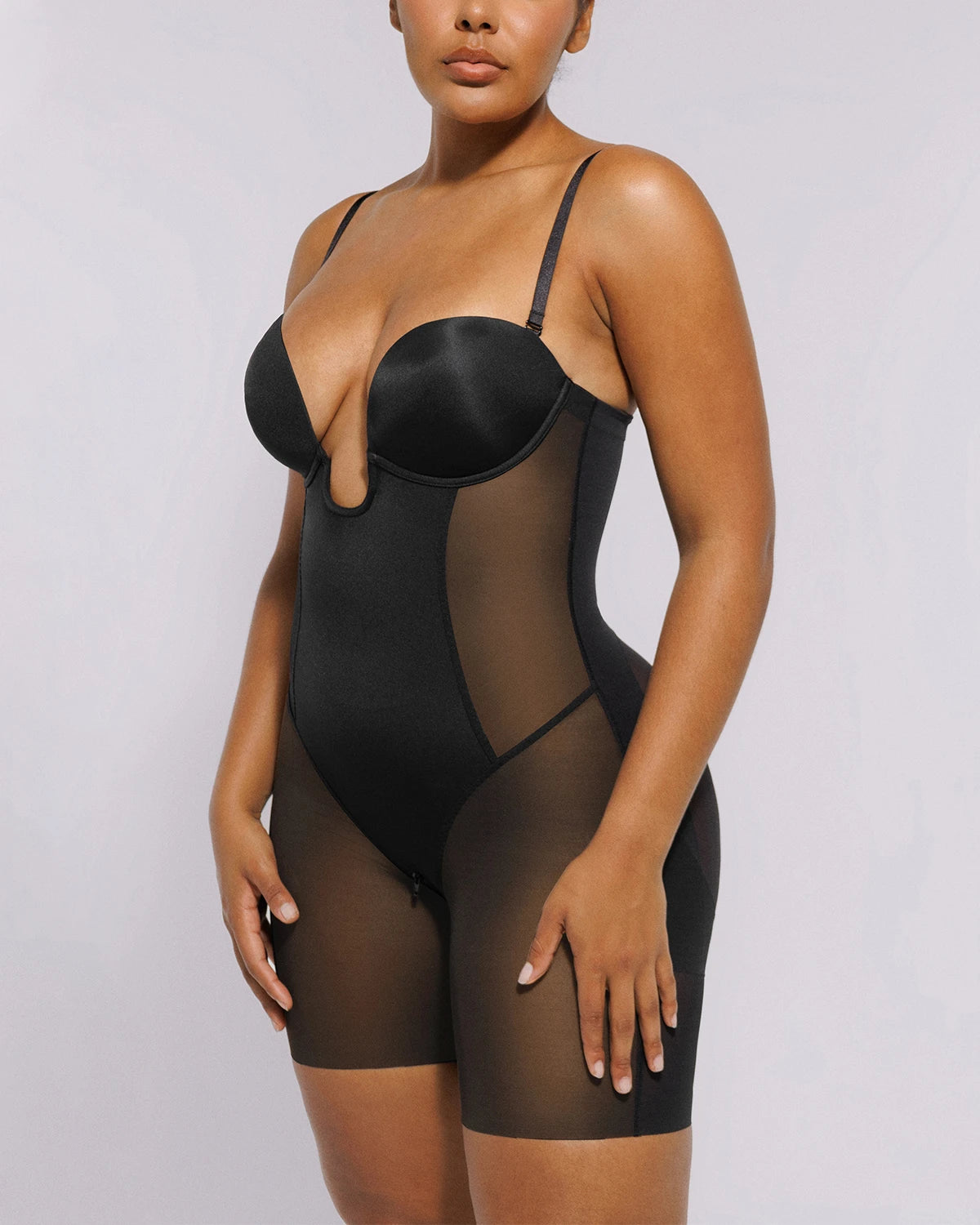 BOOT-YEAH™ MeshSmooth™ Deep Plunge Bodysuit