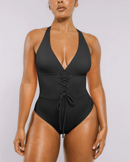 Smart Sculpt™ Plunge Corset Shaping Swimsuit
