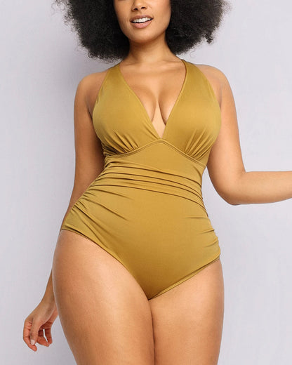 Smart Sculpt™ Plunge Cutout Swimsuit