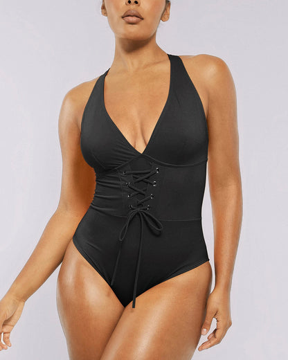 Smart Sculpt™ Plunge Corset Shaping Swimsuit
