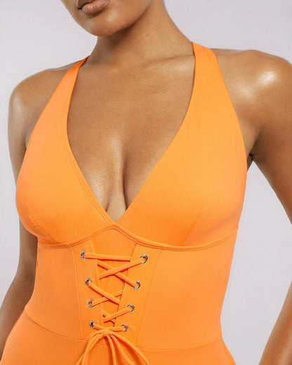 Smart Sculpt™ Plunge Corset Shaping Swimsuit