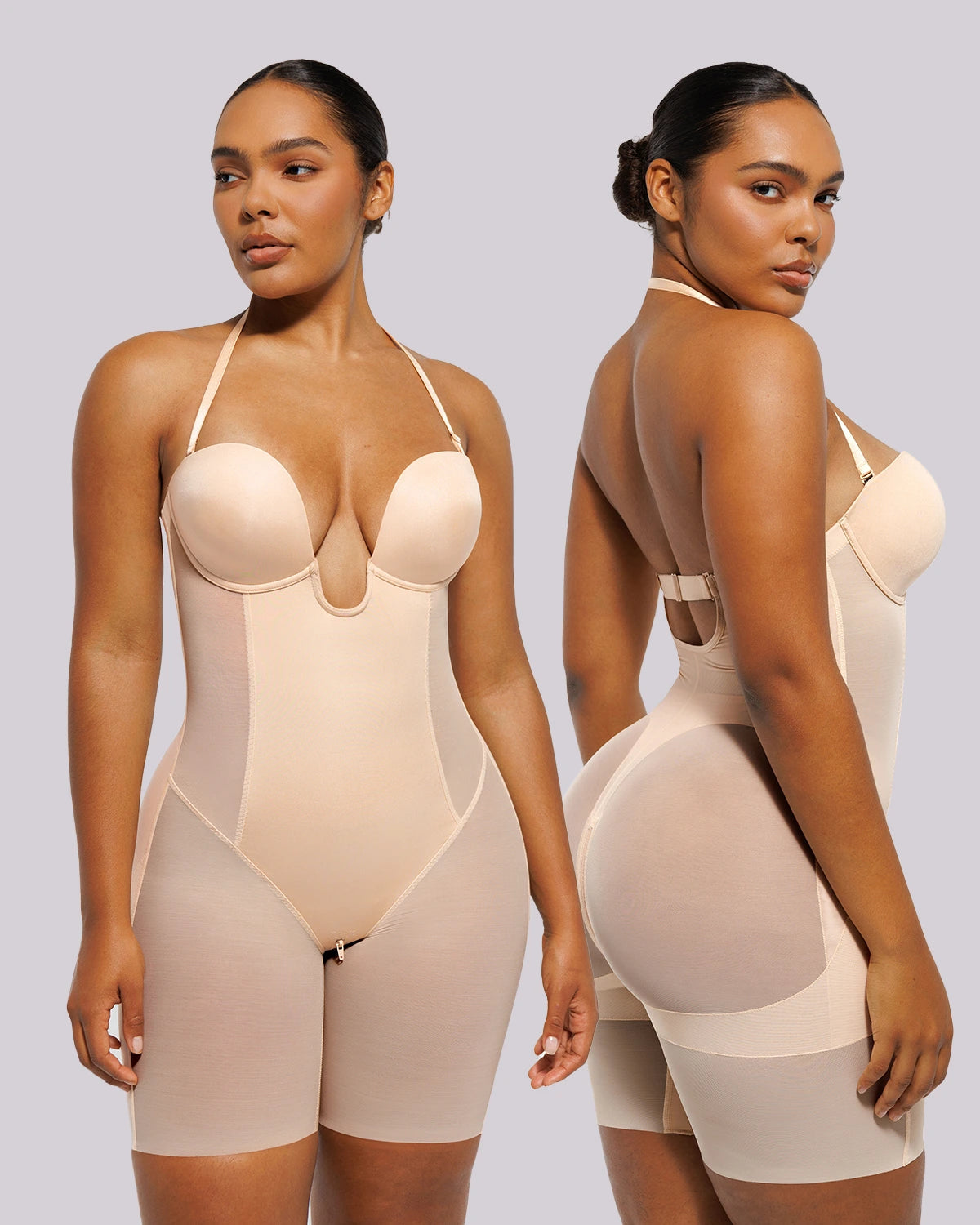 BOOT-YEAH™ MeshSmooth™ Deep Plunge Bodysuit
