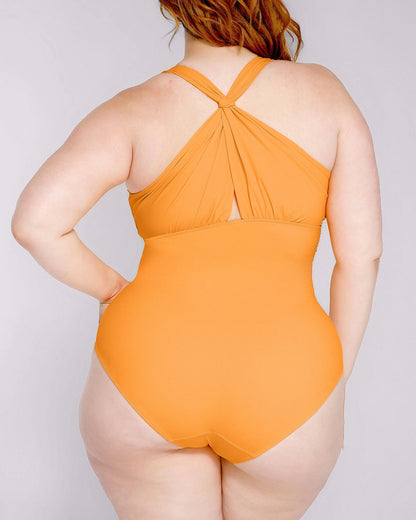 Smart Sculpt™ Ruched Twist-Front Shaping Swimsuit