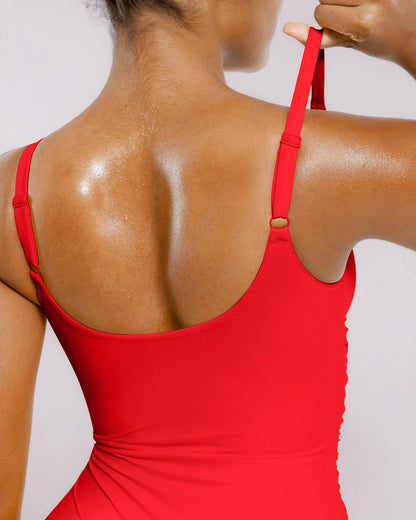 Smart Sculpt™ Ribbed Cutout-Front Shaping Swimsuit