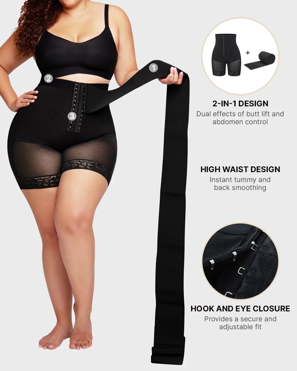 Bare Essentials™ AirSlim® 2-In-1 High-Waisted Booty Lift Shaper Short