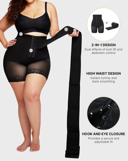 Bare Essentials™ AirSlim® 2-In-1 High-Waisted Booty Lift Shaper Short