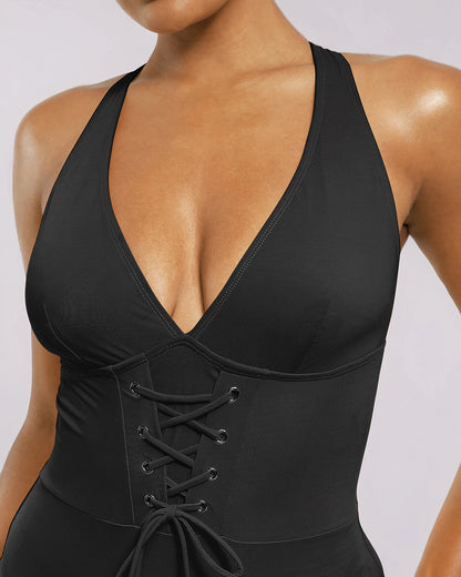 Smart Sculpt™ Plunge Corset Shaping Swimsuit