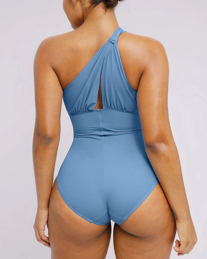 Smart Sculpt™ Ruched Twist-Front Shaping Swimsuit