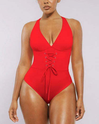 Smart Sculpt™ Plunge Corset Shaping Swimsuit