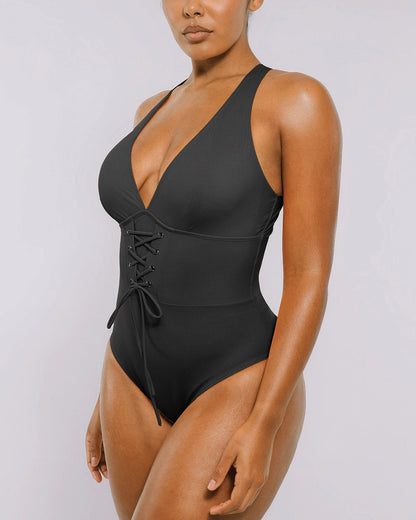 Smart Sculpt™ Plunge Corset Shaping Swimsuit